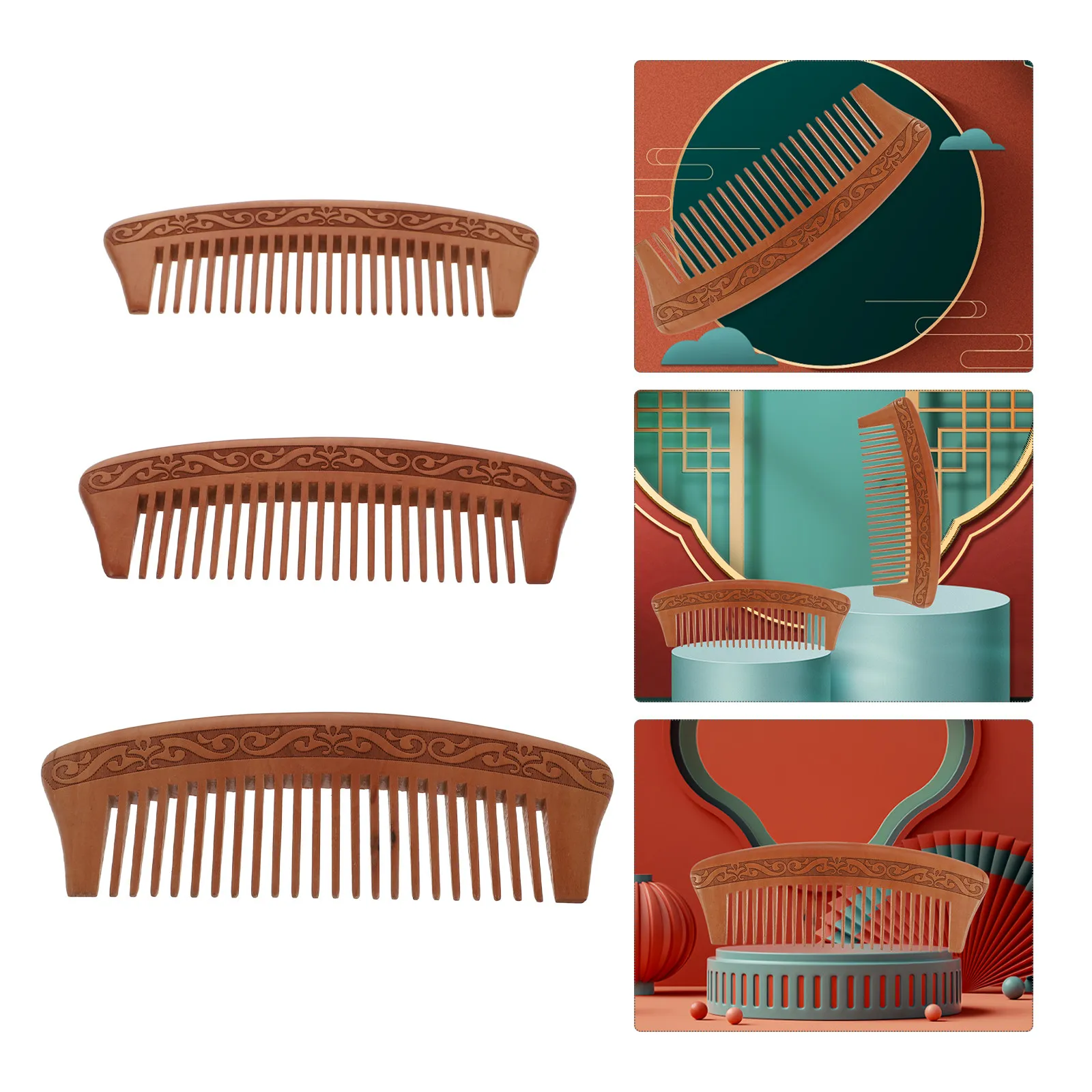 3Pcs Natural Wood Hair Massage Combs Thick Anti-Static Smooth Edges Scalp Massage Tools for Adults Portable Combs
3Pcs Natural Wood Hair Massage Combs Thick Anti-Static Smooth Edges Scalp Massage Tools for Adults Portable Combs
