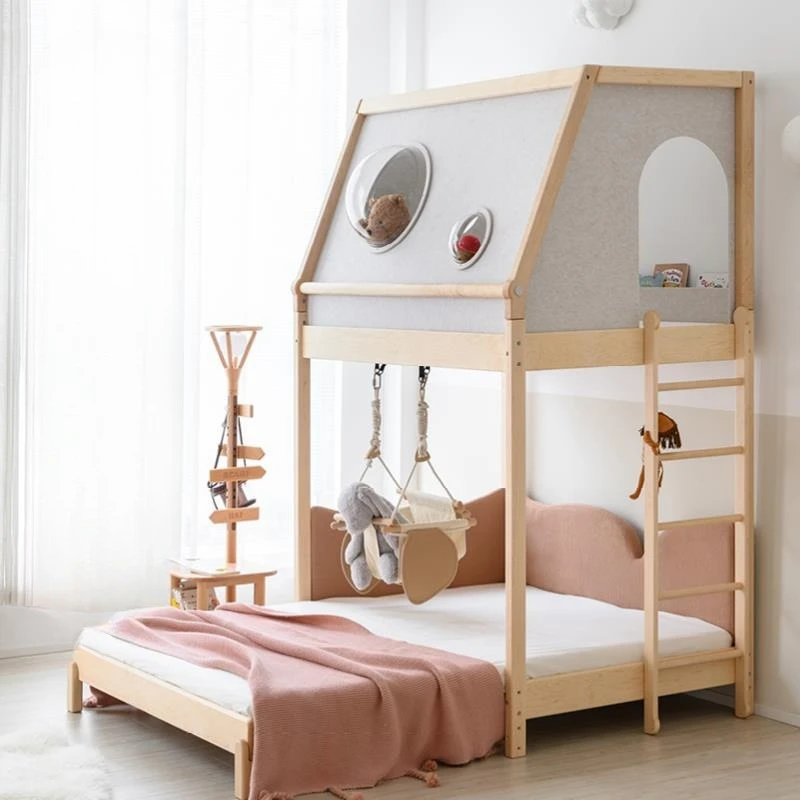 High and low bed retractable children's bed castle capsule boy girl
High and low bed retractable children's bed castle capsule boy girl