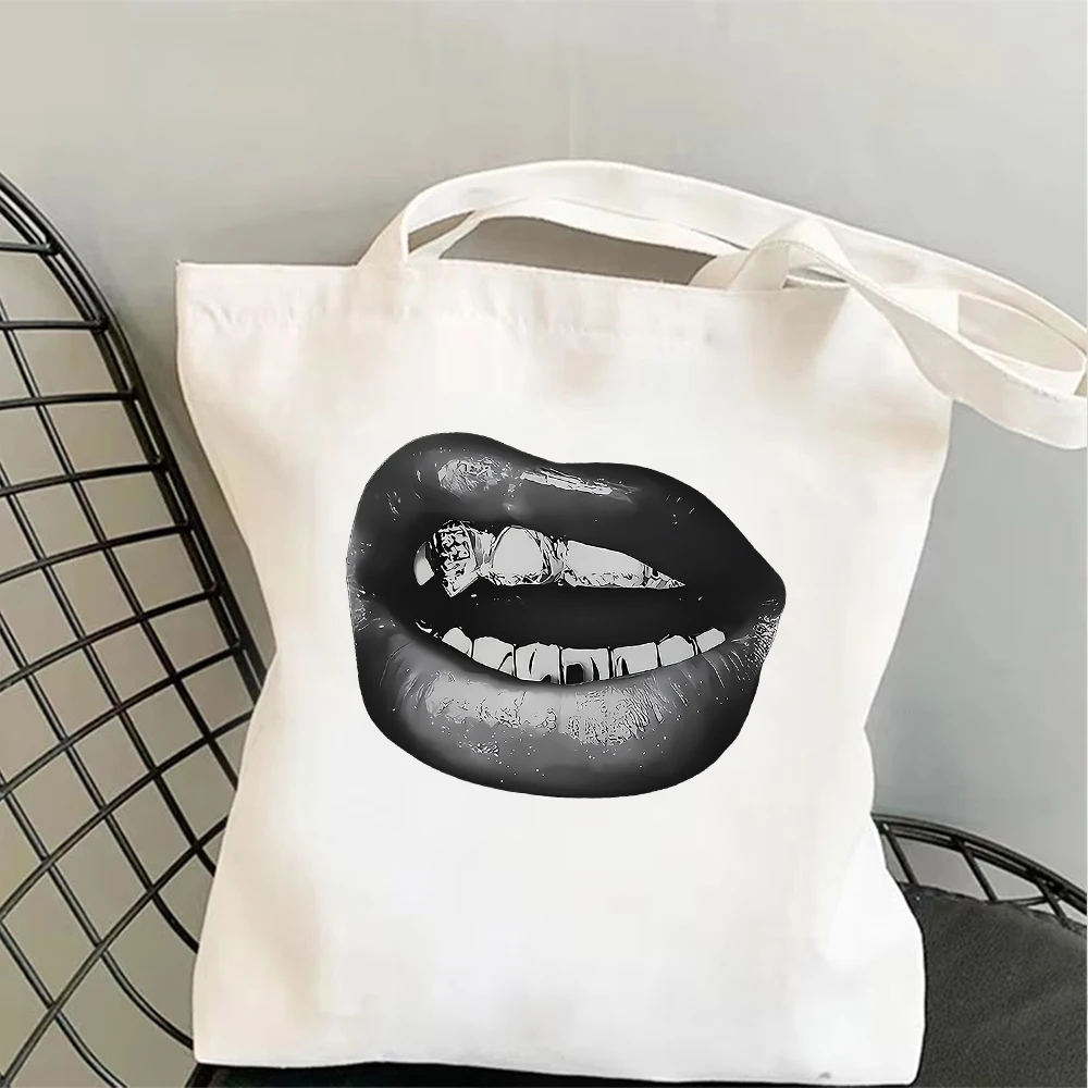 Black Lips With Grill Canvas Tote Bag Hip Hop Style Shoulder Bag
Black Lips With Grill Canvas Tote Bag Hip Hop Style Shoulder Bag