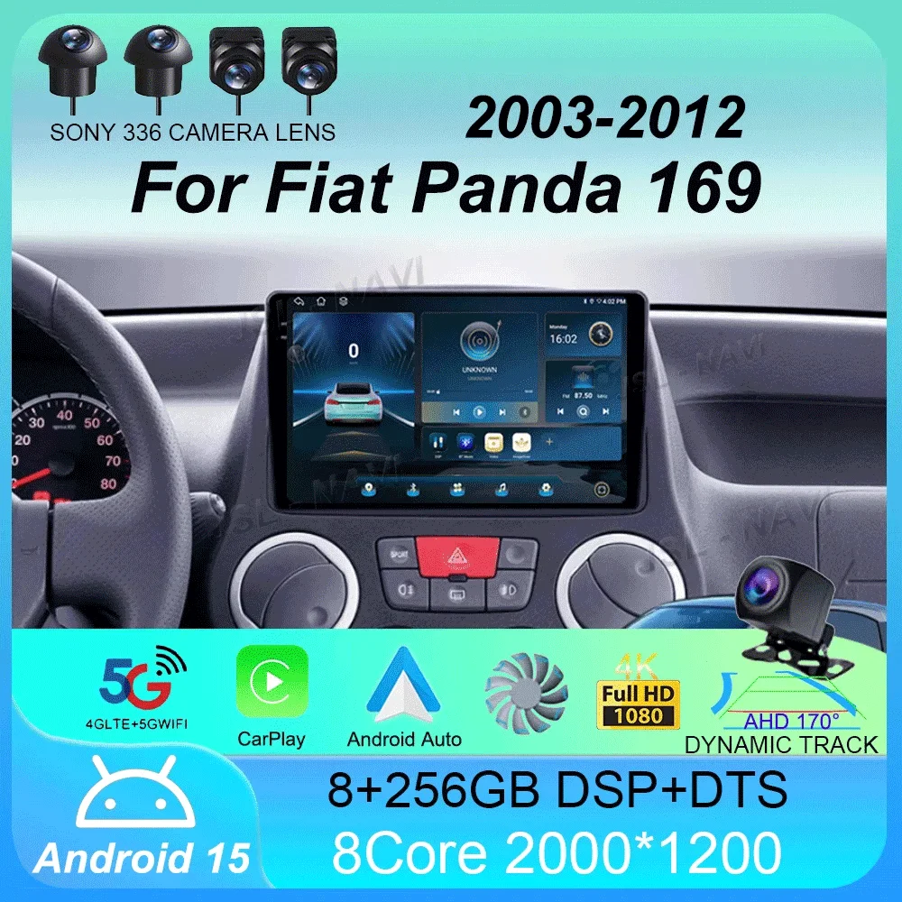 Car Radio Android 15 For Fiat Panda 169 2003 2004 2005- 2012 Carplay Auto GPS Navigation 360 Camera Stereo 2 Din Video Player BT
Car Radio Android 15 For Fiat Panda 169 2003 2004 2005- 2012 Carplay Auto GPS Navigation 360 Camera Stereo 2 Din Video Player BT