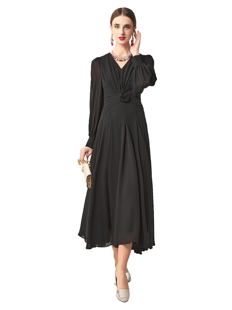 JUNLINNA Fashion Elegant Runway Dress V Neck Long Sleeve Ruched High Street Vestidos Lady Waist Sliming Party Holiday
JUNLINNA Fashion Elegant Runway Dress V Neck Long Sleeve Ruched High Street Vestidos Lady Waist Sliming Party Holiday