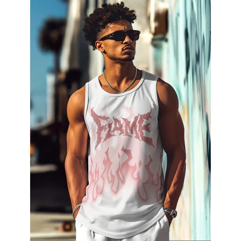Funny Color Flames Print Men's Tank Tops Hip Hop Trend Harajuku Streetwear Fashion Breathable Sleeveless Shirt Summer Loose Vest
Funny Color Flames Print Men's Tank Tops Hip Hop Trend Harajuku Streetwear Fashion Breathable Sleeveless Shirt Summer Loose Vest