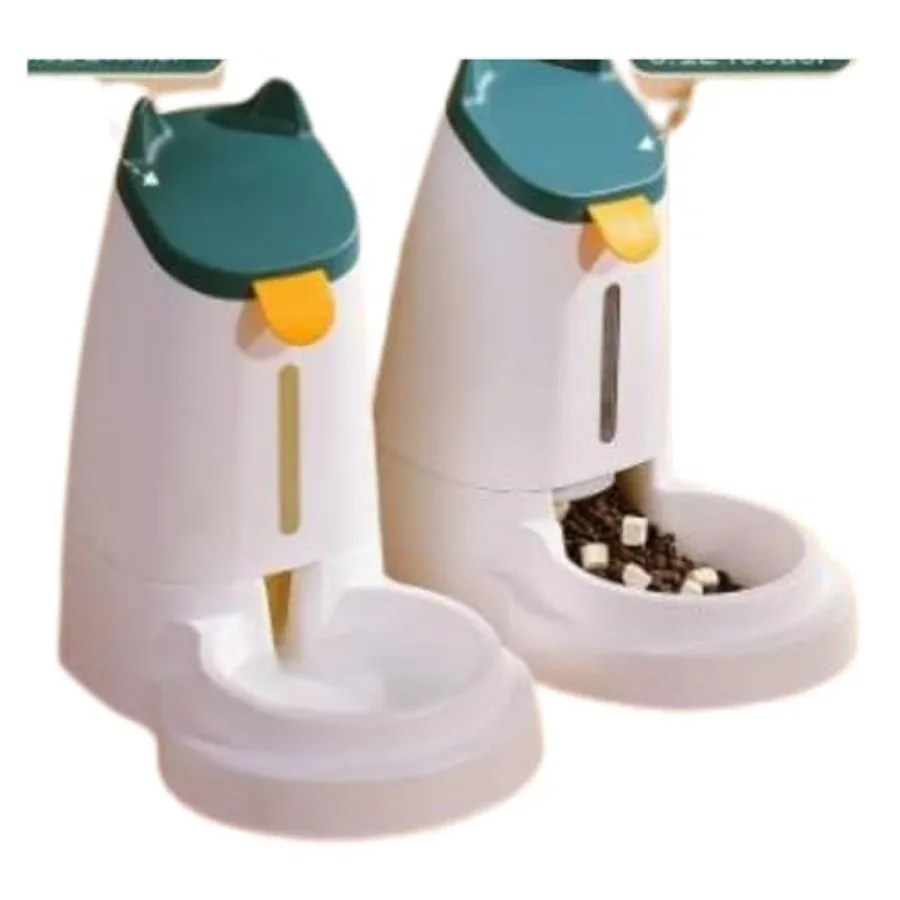 Automatic Pet Feeder and Water Dispenser Set, 3.3L Gravity Food Dispenser + 3.1L Waterer, Non-Electric Cat and Dog Feeding Stat
Automatic Pet Feeder and Water Dispenser Set, 3.3L Gravity Food Dispenser + 3.1L Waterer, Non-Electric Cat and Dog Feeding Stat