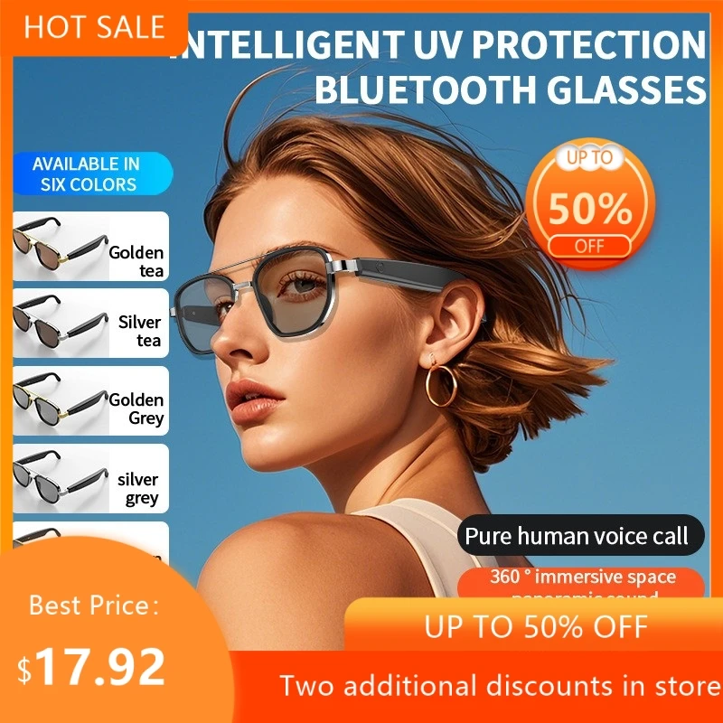 AI Translation Bluetooth Glasses For Listening To Music Making Calls Driving UV Resistant Polarized Lenses Wireless Bluetooth
AI Translation Bluetooth Glasses For Listening To Music Making Calls Driving UV Resistant Polarized Lenses Wireless Bluetooth
