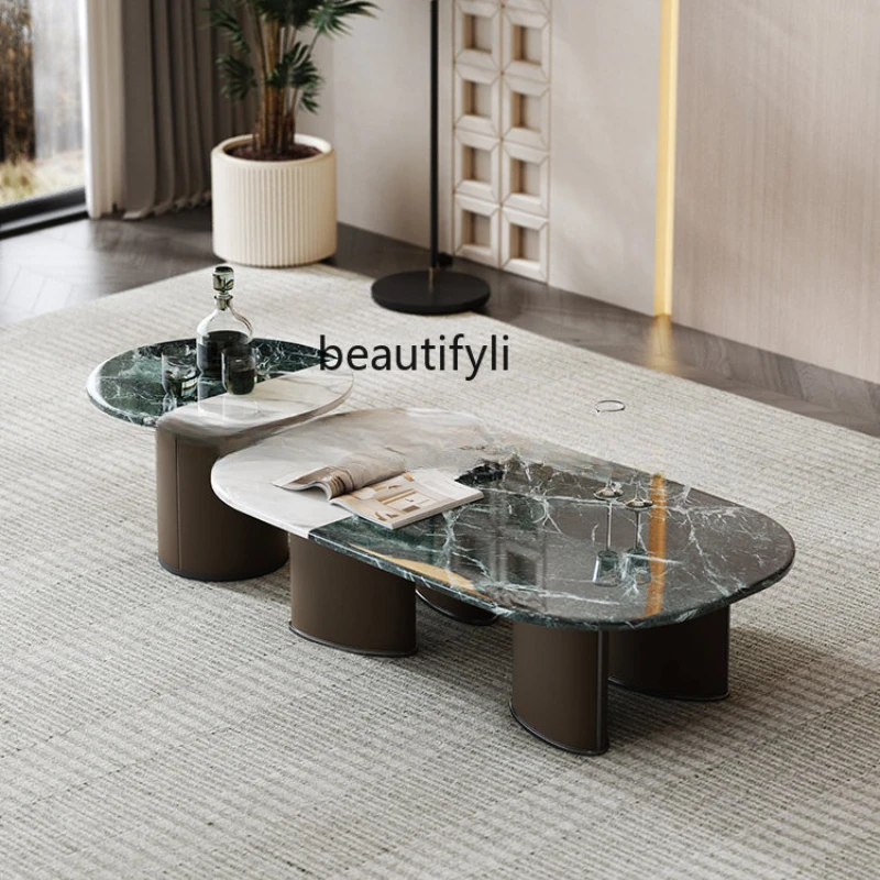 Mild Luxury Marble Coffee Table Living Room round Side Table Minimalist Creative Simple Designer Combined Tea Table furniture
Mild Luxury Marble Coffee Table Living Room round Side Table Minimalist Creative Simple Designer Combined Tea Table furniture