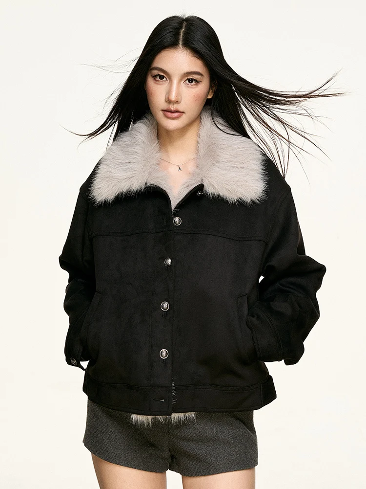 Женская замшевая куртка Aaisup в американском ретро-стиле с меховым воротником, утепленная, свободного кроя, повседневная, для осени и зимы
Женская замшевая куртка Aaisup в американском ретро-стиле с меховым воротником, утепленная, свободного кроя, повседневная, для осени и зимы