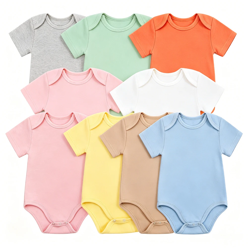 9 Colors 100% Cotton Onesie Baby Clothes Newborn Rompers 0 to 3 6 9 12 18 Months Buttons Bodysuit for Babies Jumpsuit 1 2 Years
9 Colors 100% Cotton Onesie Baby Clothes Newborn Rompers 0 to 3 6 9 12 18 Months Buttons Bodysuit for Babies Jumpsuit 1 2 Years