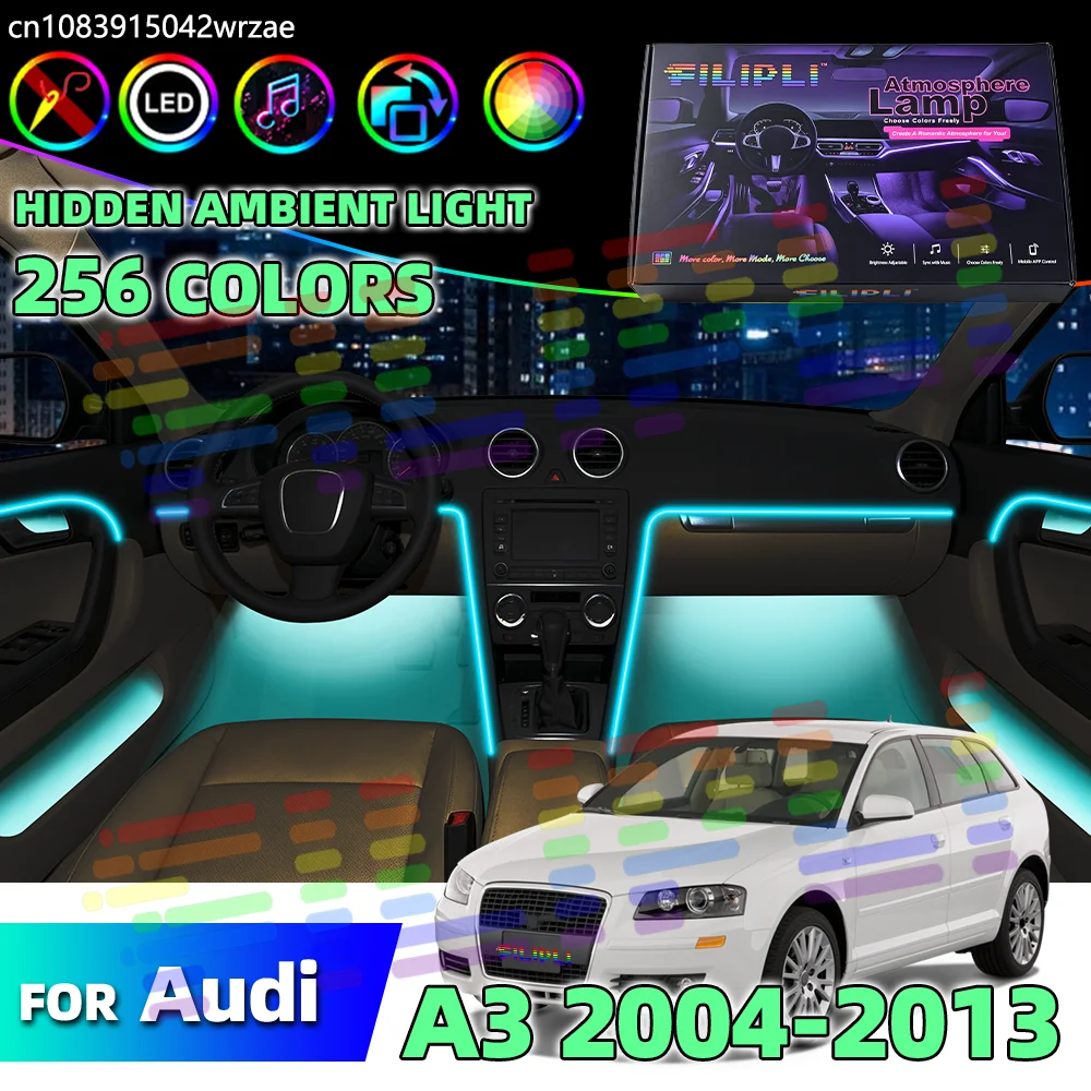 For Audi A3 8P 2004-2013 Car Acrylic Neon LED Light Strip, 64 RGB Music Dynamic Interior Ambient Atmosphere Light
For Audi A3 8P 2004-2013 Car Acrylic Neon LED Light Strip, 64 RGB Music Dynamic Interior Ambient Atmosphere Light