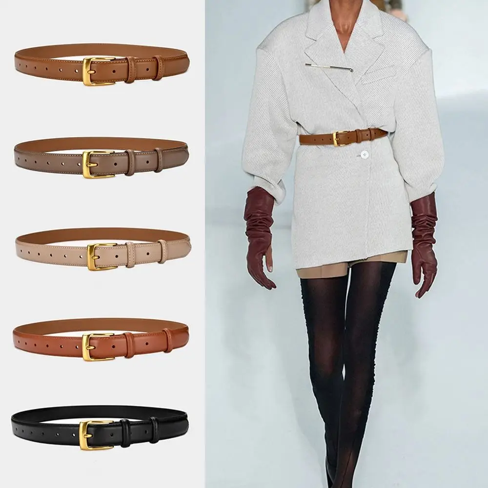 Trendy Luxury Design Genuine Leather Belt Casual Versatile Pin Buckle Waistband Business Waist Strap For Women 
Trendy Luxury Design Genuine Leather Belt Casual Versatile Pin Buckle Waistband Business Waist Strap For Women