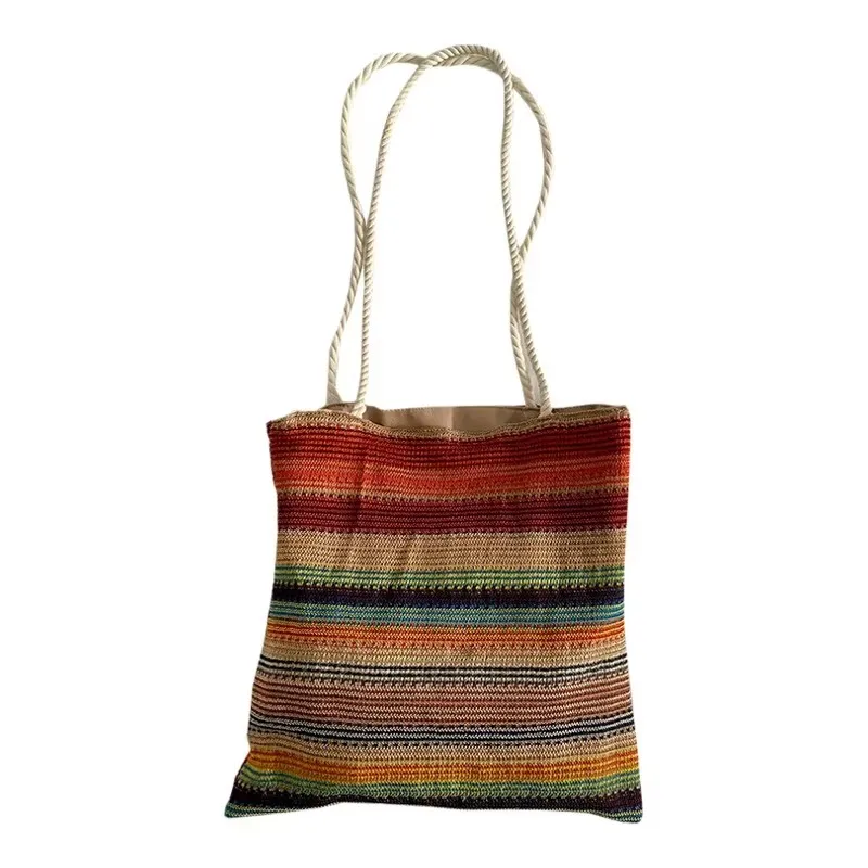 Rainbow Style Knitted Versatile Small Bag Women Women's Daily Shopping Bags Casual Portable Women's Travel Handbag
Rainbow Style Knitted Versatile Small Bag Women Women's Daily Shopping Bags Casual Portable Women's Travel Handbag