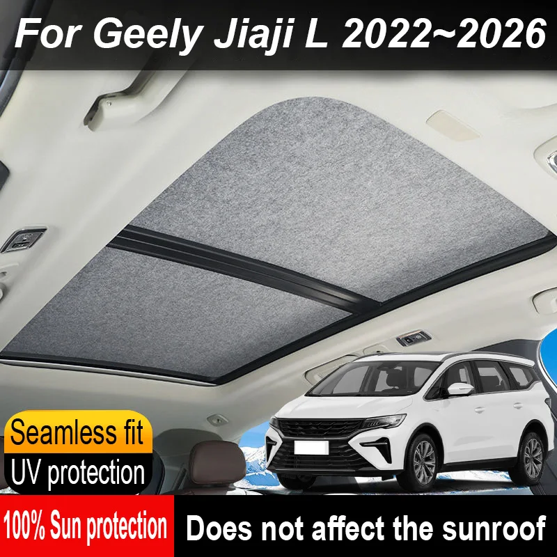 Car Panoramic Sunroof Insulation Roof Visor For Geely Jiaji L 2022~2026 25 Anti-UV Electrostatic Adsorption Sky Curtain Sunshade
Car Panoramic Sunroof Insulation Roof Visor For Geely Jiaji L 2022~2026 25 Anti-UV Electrostatic Adsorption Sky Curtain Sunshade