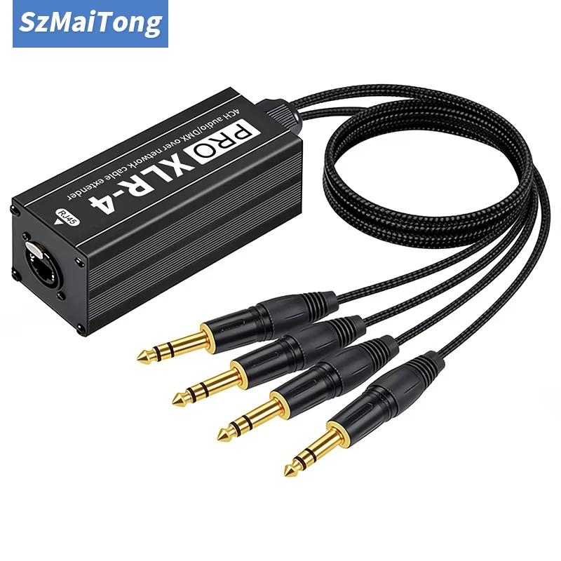 Удлинитель аудио-DMX сигнала PRO XLR-4 4CH с RJ45 на XLR (гнездо), замена нескольких кабелей одним проводом Cat5e/Cat6
Удлинитель аудио-DMX сигнала PRO XLR-4 4CH с RJ45 на XLR (гнездо), замена нескольких кабелей одним проводом Cat5e/Cat6
