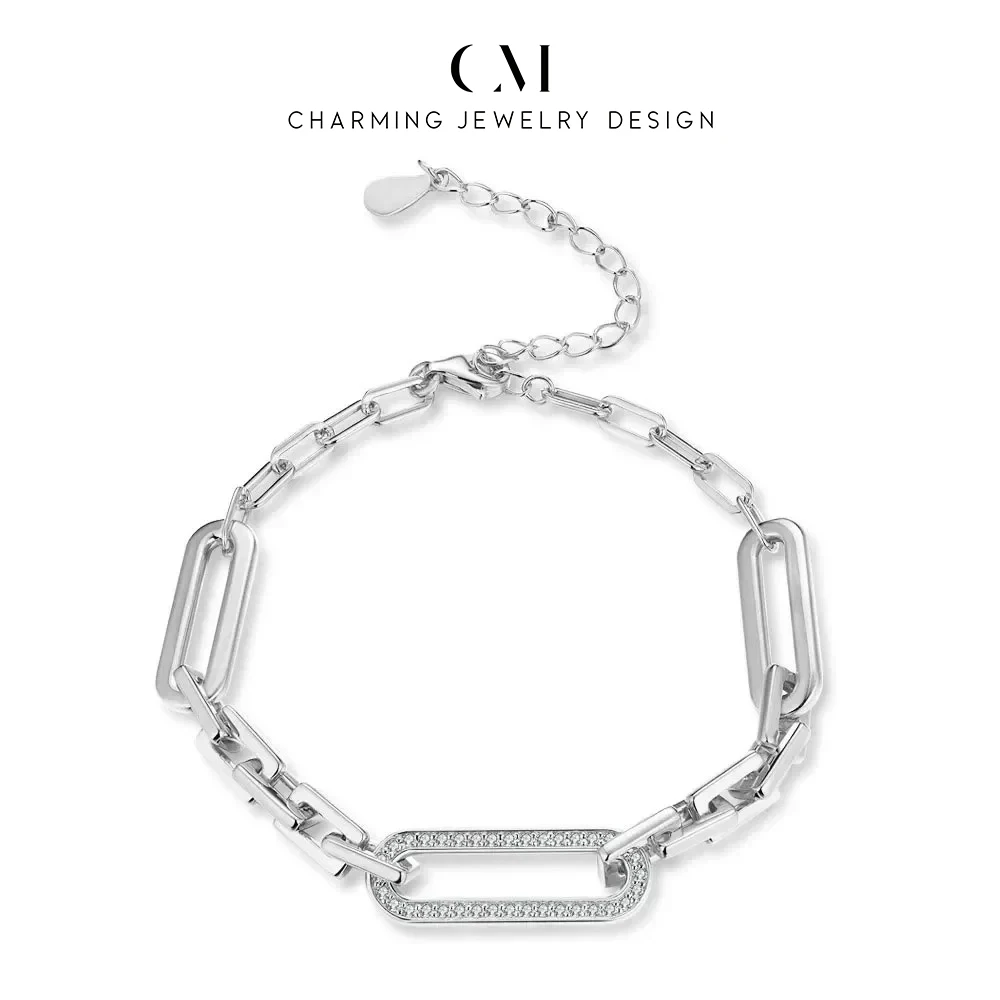 CHARMING New 925 Sterling Silver Moissanite Bracelet Gold Plated Bracelets for Women Christmas Fine Jewelry Gift With Certificed
CHARMING New 925 Sterling Silver Moissanite Bracelet Gold Plated Bracelets for Women Christmas Fine Jewelry Gift With Certificed