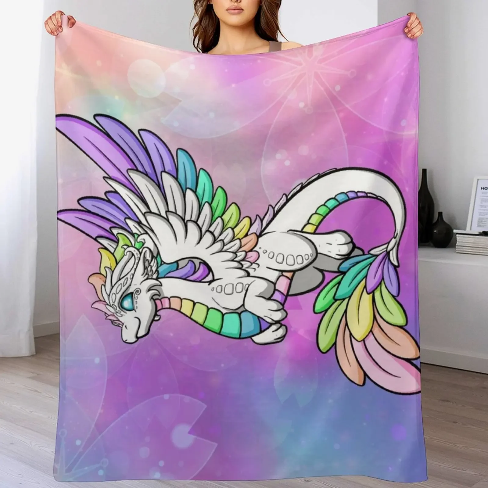 White Rainbow Dragon Throw Blanket Stuffeds Summer Beautifuls for winter Blankets
White Rainbow Dragon Throw Blanket Stuffeds Summer Beautifuls for winter Blankets