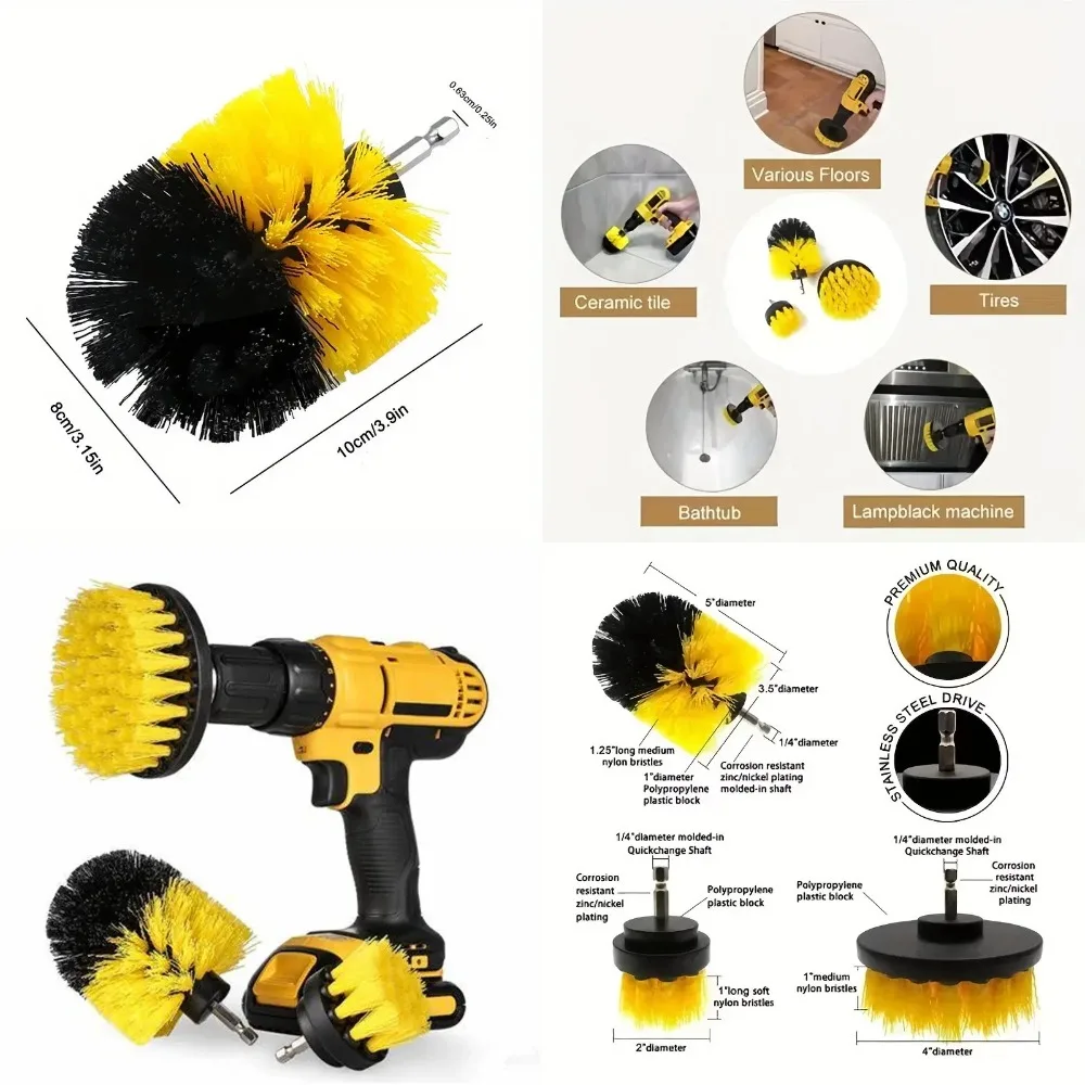 Набор щеток для чистки электрической дрели — прочная пластиковая щетина для бытовой уборки, детализации автомобилей и ухода за несколькими поверхностями
Набор щеток для чистки электрической дрели — прочная пластиковая щетина для бытовой уборки, детализации автомобилей и ухода за несколькими поверхностями