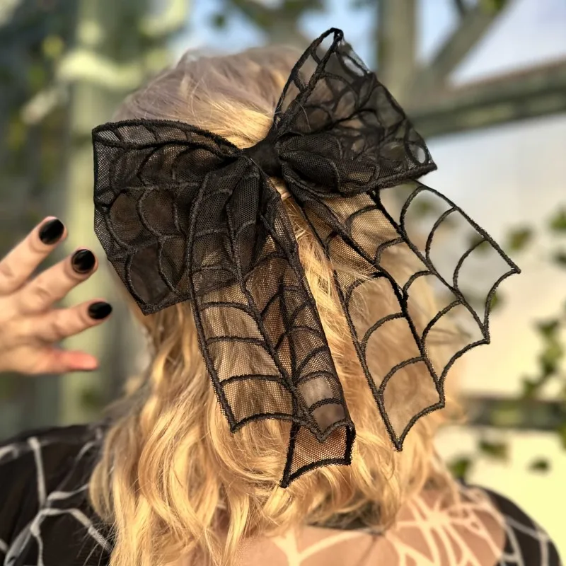 1PCS Halloween Bat Bow Hairpin Gothic Punk Spider Web Black Lace Halloween Hair Accessories Weird Cosplay Girl Hair Accessories
1PCS Halloween Bat Bow Hairpin Gothic Punk Spider Web Black Lace Halloween Hair Accessories Weird Cosplay Girl Hair Accessories
