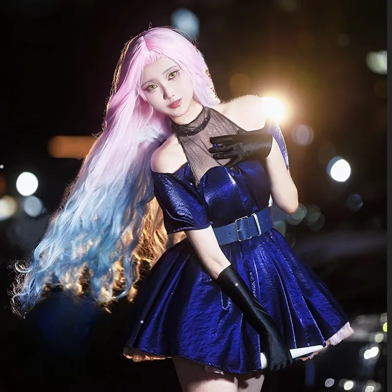 Anime Stage Mizi Cosplay Costume IDOL Performance Sexy Blue Dress for Womens Girls Halloween Carnival Party Role Play Outfit
Anime Stage Mizi Cosplay Costume IDOL Performance Sexy Blue Dress for Womens Girls Halloween Carnival Party Role Play Outfit