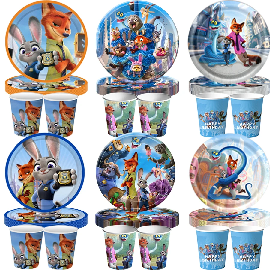 Zootopia Birthday Party Decoration Paper Tableware Cup Plates Napkins Tablecloth Anime Movie Halloween Kids Party Supplies
Zootopia Birthday Party Decoration Paper Tableware Cup Plates Napkins Tablecloth Anime Movie Halloween Kids Party Supplies