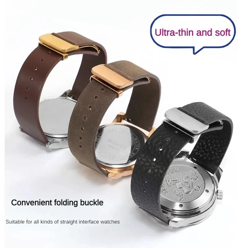 Universal Ultra-thin Genuine Leather Watch With 18/19/20/21/22mm Flat Straight Mouth Cowhide Strap
Universal Ultra-thin Genuine Leather Watch With 18/19/20/21/22mm Flat Straight Mouth Cowhide Strap