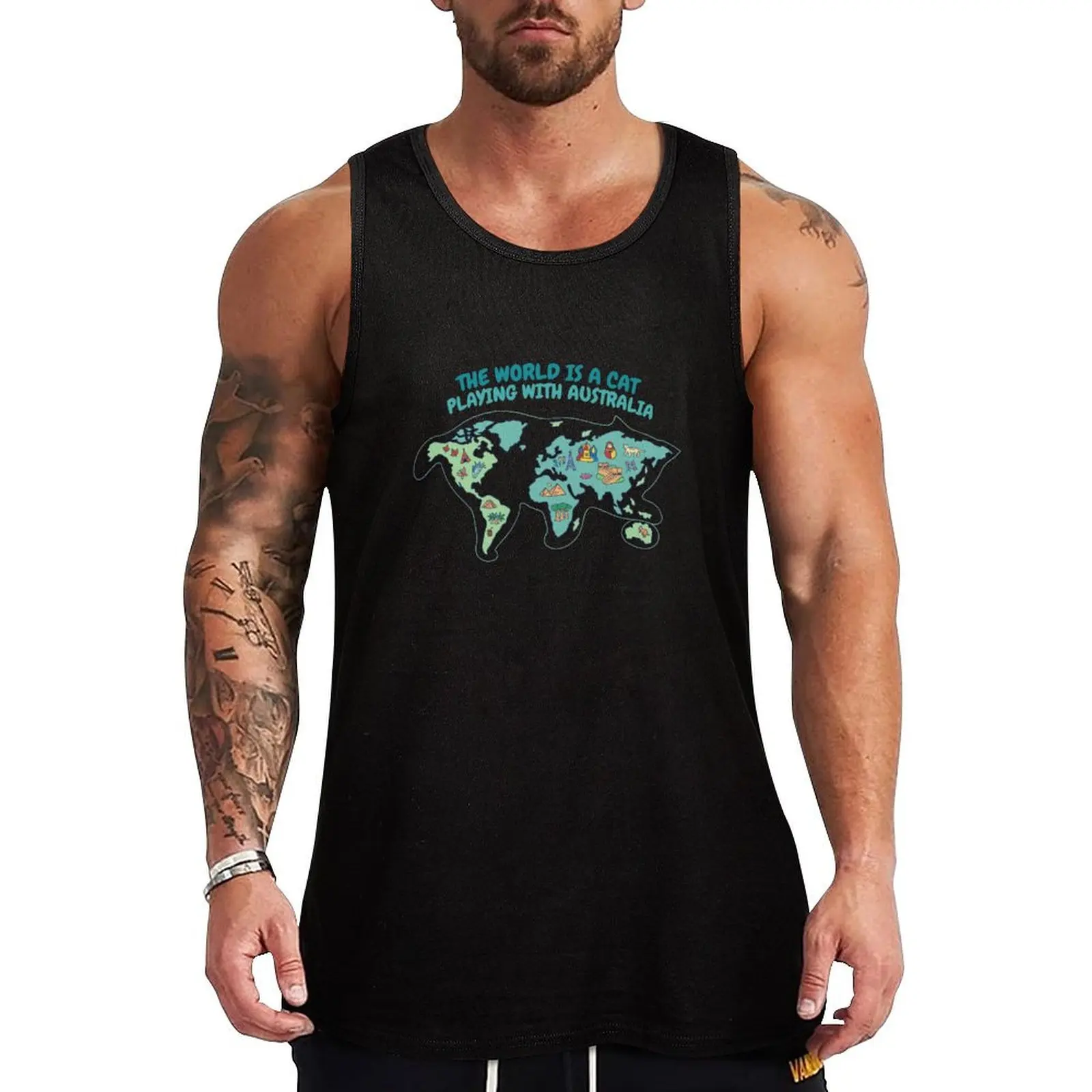 funny The World Is A Cat Playing With Australia Tank Top men gym clothing gym clothes man fitness Man summer clothes
funny The World Is A Cat Playing With Australia Tank Top men gym clothing gym clothes man fitness Man summer clothes