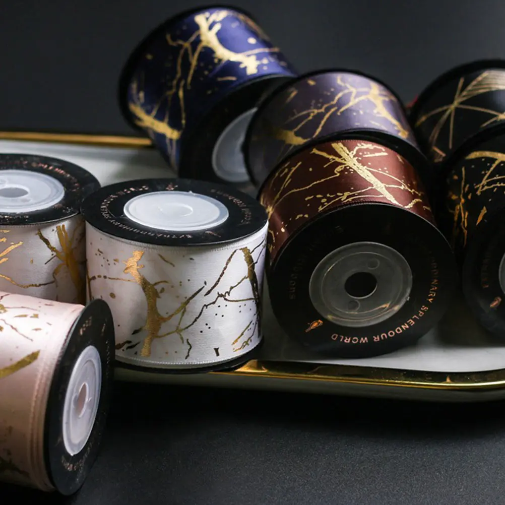Gold Stamping Ribbon 2 Rolls Polyester Decorative DIY Supplies Blank Belt Gift Box Wrapping Hair Accessories Birthday Packaging
Gold Stamping Ribbon 2 Rolls Polyester Decorative DIY Supplies Blank Belt Gift Box Wrapping Hair Accessories Birthday Packaging