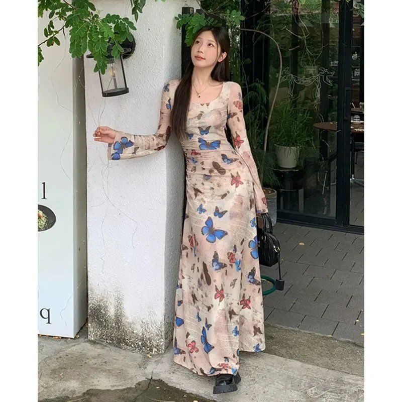 Vintage Harajuku Y2K Off-the-shoulder Lace Patchwork Bell Sleeves Maxi Dress Women Butterfly Print Asymmetrical Dress Robe Sexy
Vintage Harajuku Y2K Off-the-shoulder Lace Patchwork Bell Sleeves Maxi Dress Women Butterfly Print Asymmetrical Dress Robe Sexy