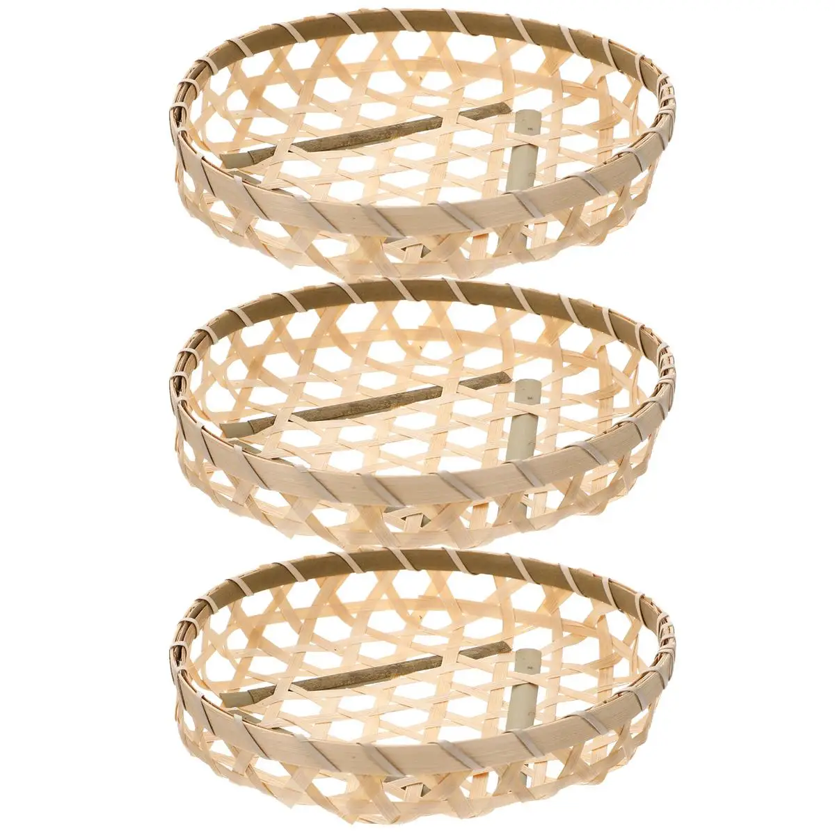 3 Pcs Bamboo Basket Laundry Food Cotton Rope Fruit Wicker Storage Baskets Woven Egg Storing
3 Pcs Bamboo Basket Laundry Food Cotton Rope Fruit Wicker Storage Baskets Woven Egg Storing
