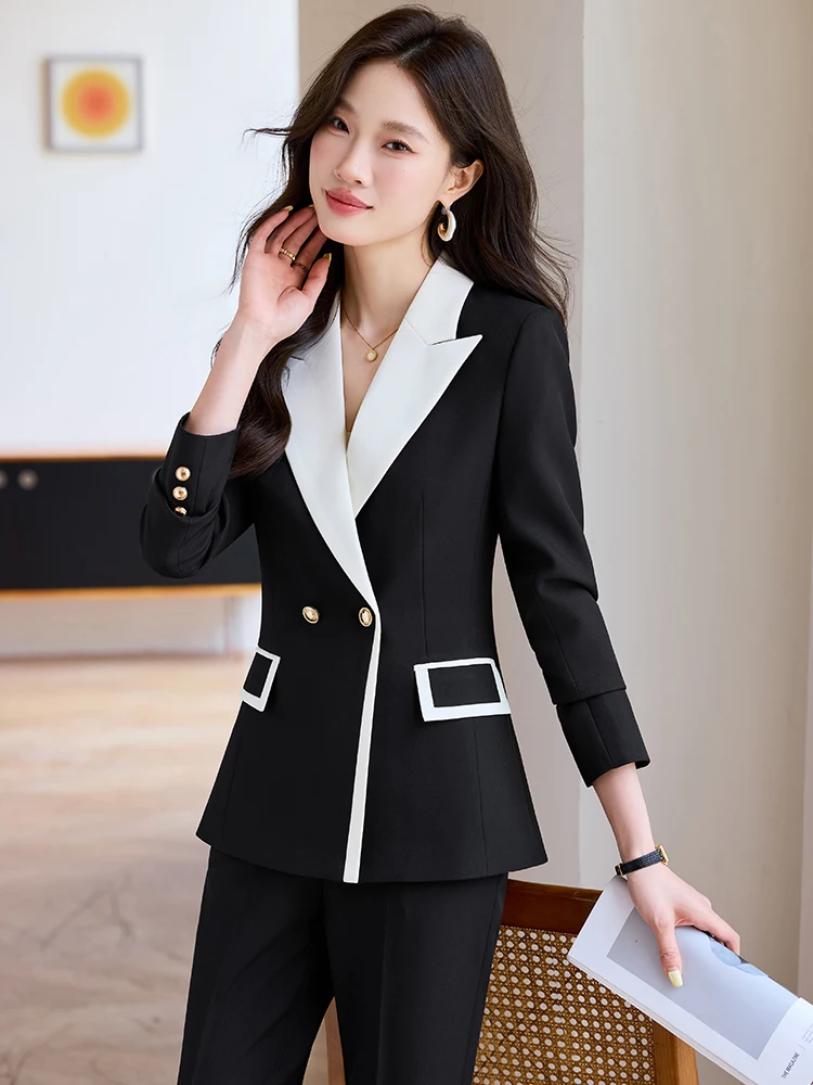Женский деловой костюм-двойка 2025: Новинка Весна-Осень, Элегантный, Высококачественный, Модный, Стильный, Профессиональный комплект для ведущих специалистов
Женский деловой костюм-двойка 2025: Новинка Весна-Осень, Элегантный, Высококачественный, Модный, Стильный, Профессиональный комплект для ведущих специалистов