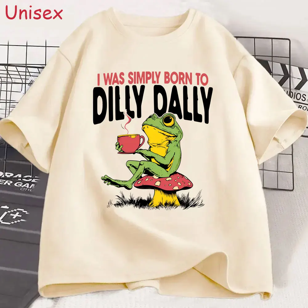 I Was Simply Born To Dilly Dally Funny Frog Lovers Meme T-shirt Men Women Fashion Casual T Shirt 100% Cotton Oversized T-shirts
I Was Simply Born To Dilly Dally Funny Frog Lovers Meme T-shirt Men Women Fashion Casual T Shirt 100% Cotton Oversized T-shirts