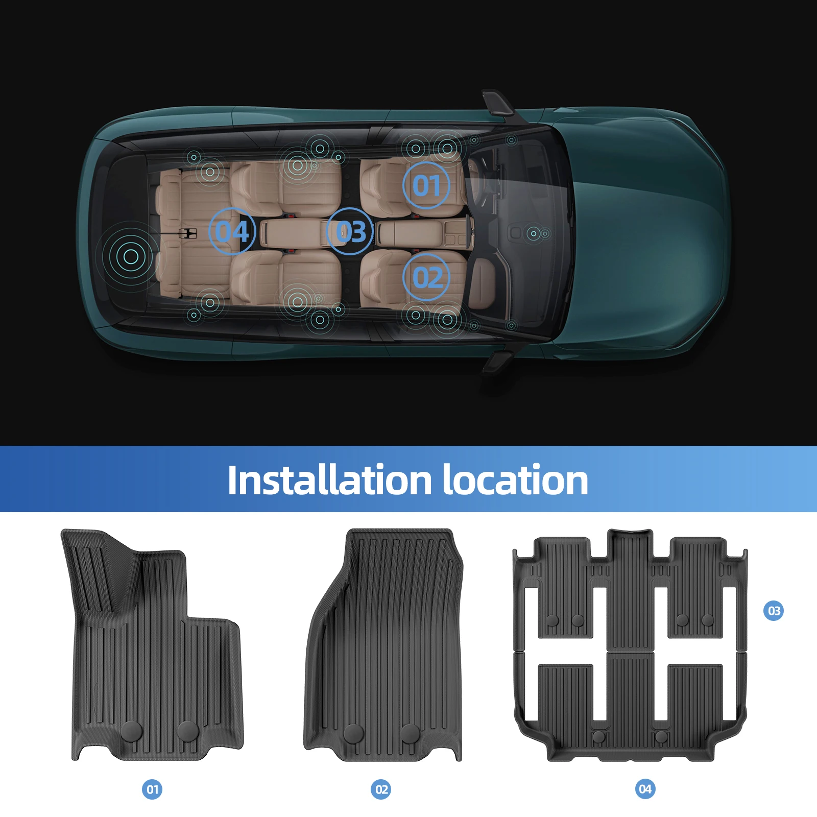 Left Drive for NIO EL8/ES8 6Seats No Fridge 2023-2024 TPE 3D Car Floor Mats Trunk Pad Accessories Foot Mat Waterproof Black
Left Drive for NIO EL8/ES8 6Seats No Fridge 2023-2024 TPE 3D Car Floor Mats Trunk Pad Accessories Foot Mat Waterproof Black