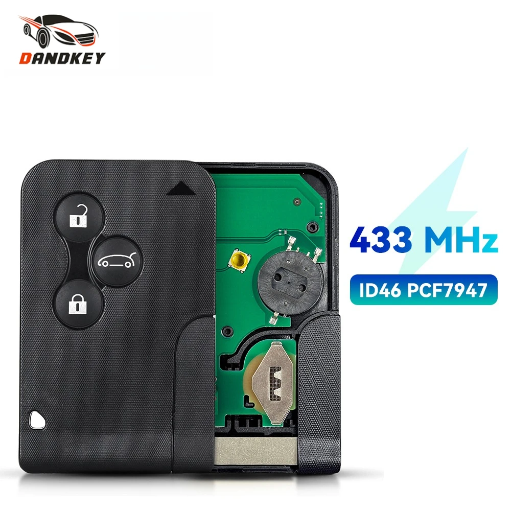 Dandkey 3-кнопочный дистанционный ключ 433 МГц ID46 PCF7947 чип для Renault Megane 2 3 Scenic Clio 2003-2008 Emergency Grand Smart Card
Dandkey 3-кнопочный дистанционный ключ 433 МГц ID46 PCF7947 чип для Renault Megane 2 3 Scenic Clio 2003-2008 Emergency Grand Smart Card