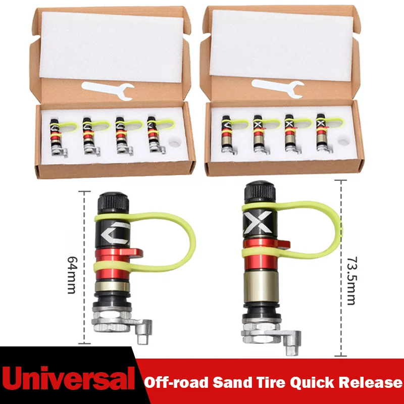 Universal Off-road Sand Tire Quick Release 1pcs/4pcs High-quality Desert Valve Car Accessories Tire Valve Pressure Relief Valve
Universal Off-road Sand Tire Quick Release 1pcs/4pcs High-quality Desert Valve Car Accessories Tire Valve Pressure Relief Valve