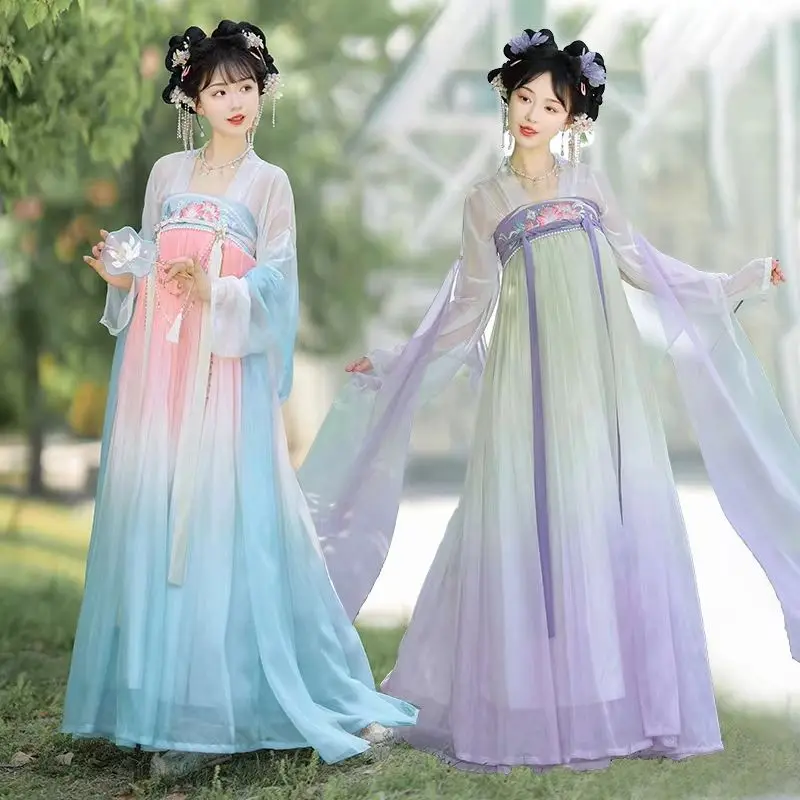 Hanfu Dress Chinese Tang Dynasty Vintage Women Hanfu Sets Halloween Cosplay Costume Chic Traditional Dance Fairy Princess Dress
Hanfu Dress Chinese Tang Dynasty Vintage Women Hanfu Sets Halloween Cosplay Costume Chic Traditional Dance Fairy Princess Dress
