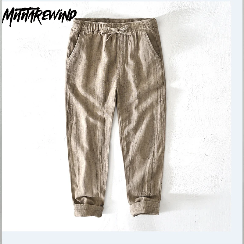 Spring Summer New in Pants Men Retro Causal Cotton Linen Pants Drawstring Elastic Waist Ninth Trousers Korean Fashion Men Pant
Spring Summer New in Pants Men Retro Causal Cotton Linen Pants Drawstring Elastic Waist Ninth Trousers Korean Fashion Men Pant