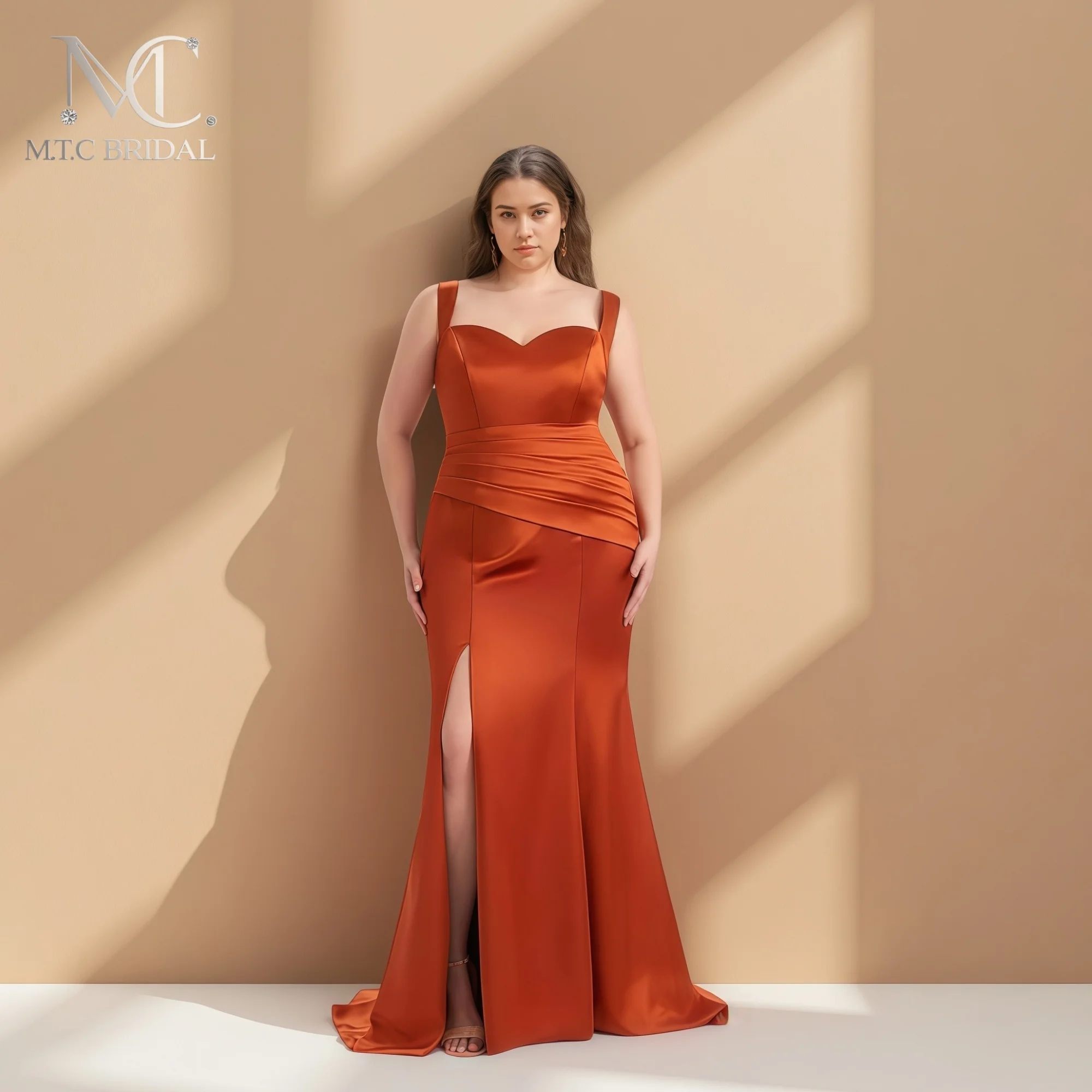 Plus Size Burnt Orange Bridesmaid Dresses 2026 Floor Length Pleated Satin Mermaid Maids Of Honor Gowns Wholesale
Plus Size Burnt Orange Bridesmaid Dresses 2026 Floor Length Pleated Satin Mermaid Maids Of Honor Gowns Wholesale