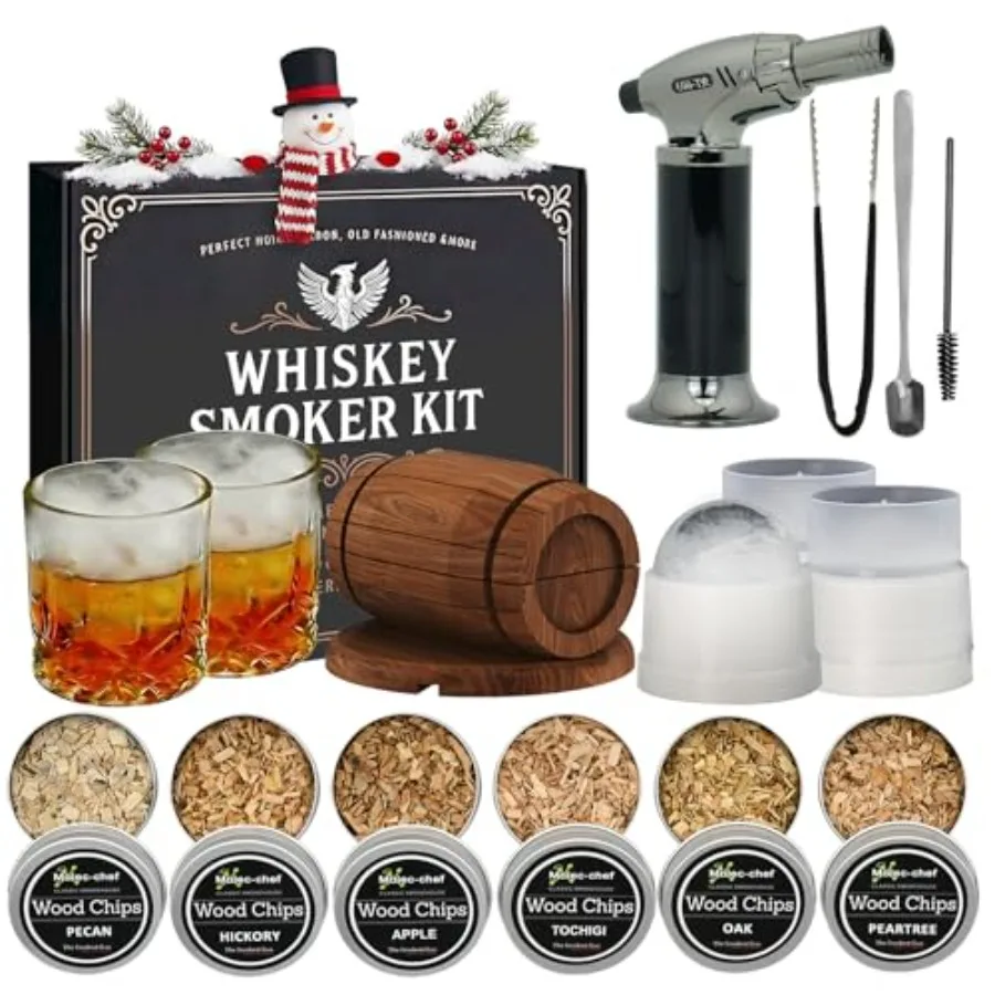 Birthday Gifts for Men Whiskey Smoker Kit Bourbon Cocktail with Torch-6 Flavors Wood Chips for Old Fashioned DrinksHouse Warmin
Birthday Gifts for Men Whiskey Smoker Kit Bourbon Cocktail with Torch-6 Flavors Wood Chips for Old Fashioned DrinksHouse Warmin