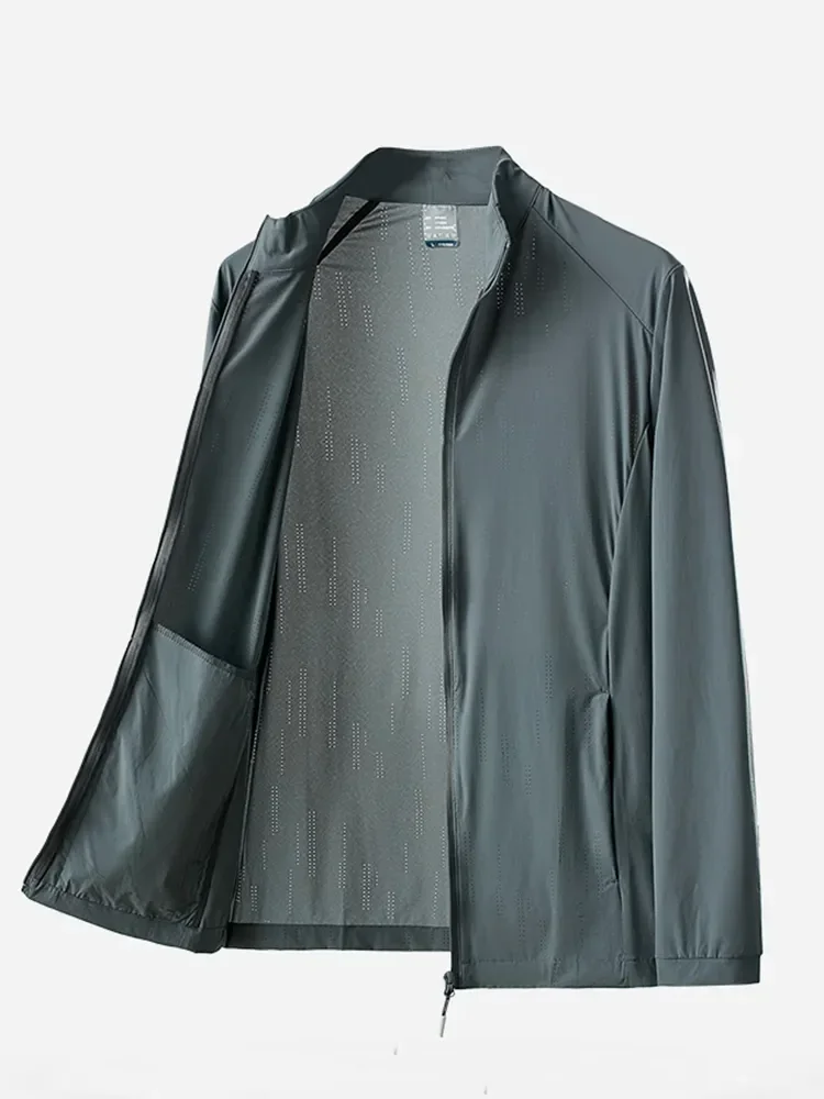 Summer UPF 40+ UV Proof Men Skin Coats Stand Collar Breathable Light&Thin Cool Sunscreen Clothing Casual Jackets Plus Size 8XL
Summer UPF 40+ UV Proof Men Skin Coats Stand Collar Breathable Light&Thin Cool Sunscreen Clothing Casual Jackets Plus Size 8XL