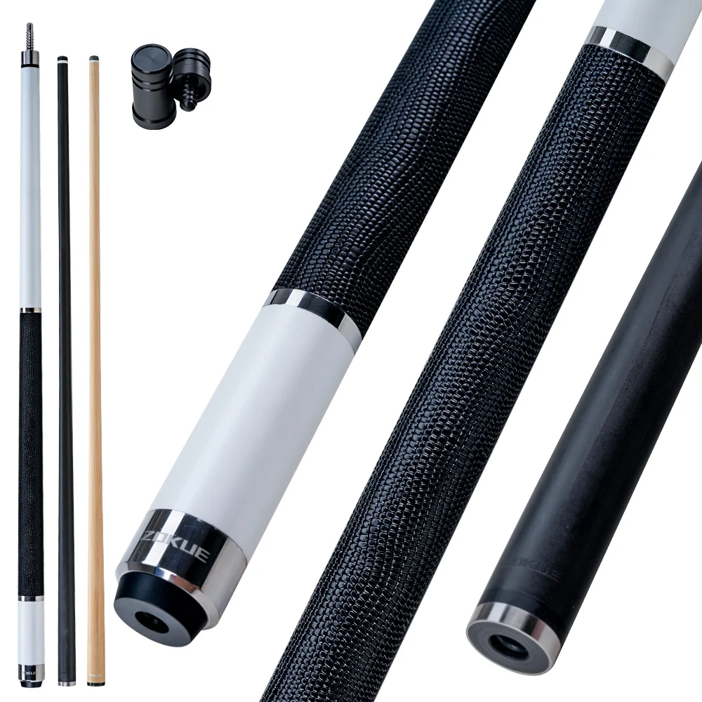 ZOKUE Elite Series Carbon Fiber Pool Cue with 12.5mm Full Carbon Low Deflection Technology Cue Stick For Billiard Cue Stick Kit
ZOKUE Elite Series Carbon Fiber Pool Cue with 12.5mm Full Carbon Low Deflection Technology Cue Stick For Billiard Cue Stick Kit