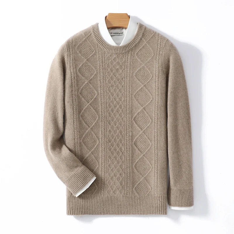 Свитер из чистой шерсти, жаккардовый пуловер с круглым вырезом, мужской свитер, свободная теплая деловая повседневная универсальная трикотажная базовая рубашка с длинными рукавами
Свитер из чистой шерсти, жаккардовый пуловер с круглым вырезом, мужской свитер, свободная теплая деловая повседневная универсальная трикотажная базовая рубашка с длинными рукавами