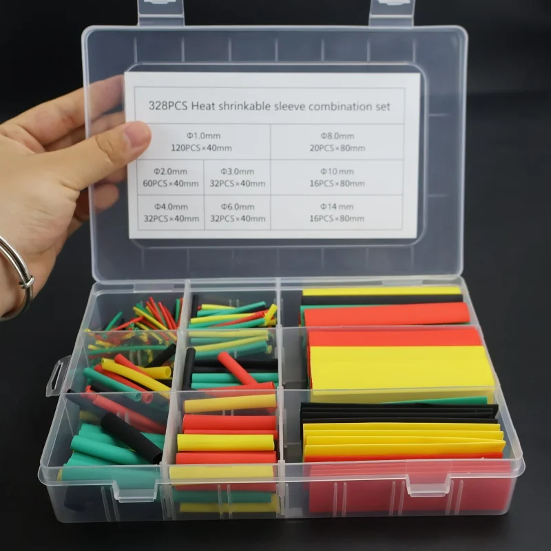 Набор термоусадочных трубок 2:1 (328 шт.) для изоляции проводов и кабелей, ассортимент, включая трубки 3:1
Набор термоусадочных трубок 2:1 (328 шт.) для изоляции проводов и кабелей, ассортимент, включая трубки 3:1