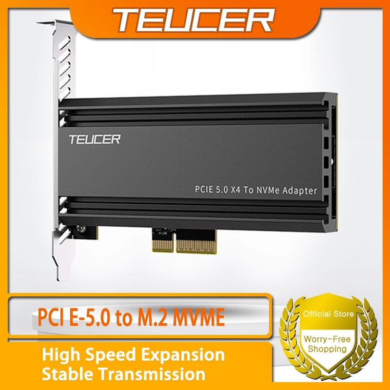TEUCER PCI-E 5.0 NVME For Extended M.2 SSD Conversion Hard Disk High Speed PCI-E 4.0 X16 Supports PC Computers
TEUCER PCI-E 5.0 NVME For Extended M.2 SSD Conversion Hard Disk High Speed PCI-E 4.0 X16 Supports PC Computers