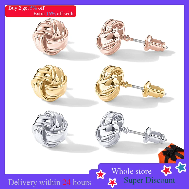 new in gold earrings for women small round twisted hypoallergenic Fashionable charming earrings elegant jewelry
new in gold earrings for women small round twisted hypoallergenic Fashionable charming earrings elegant jewelry