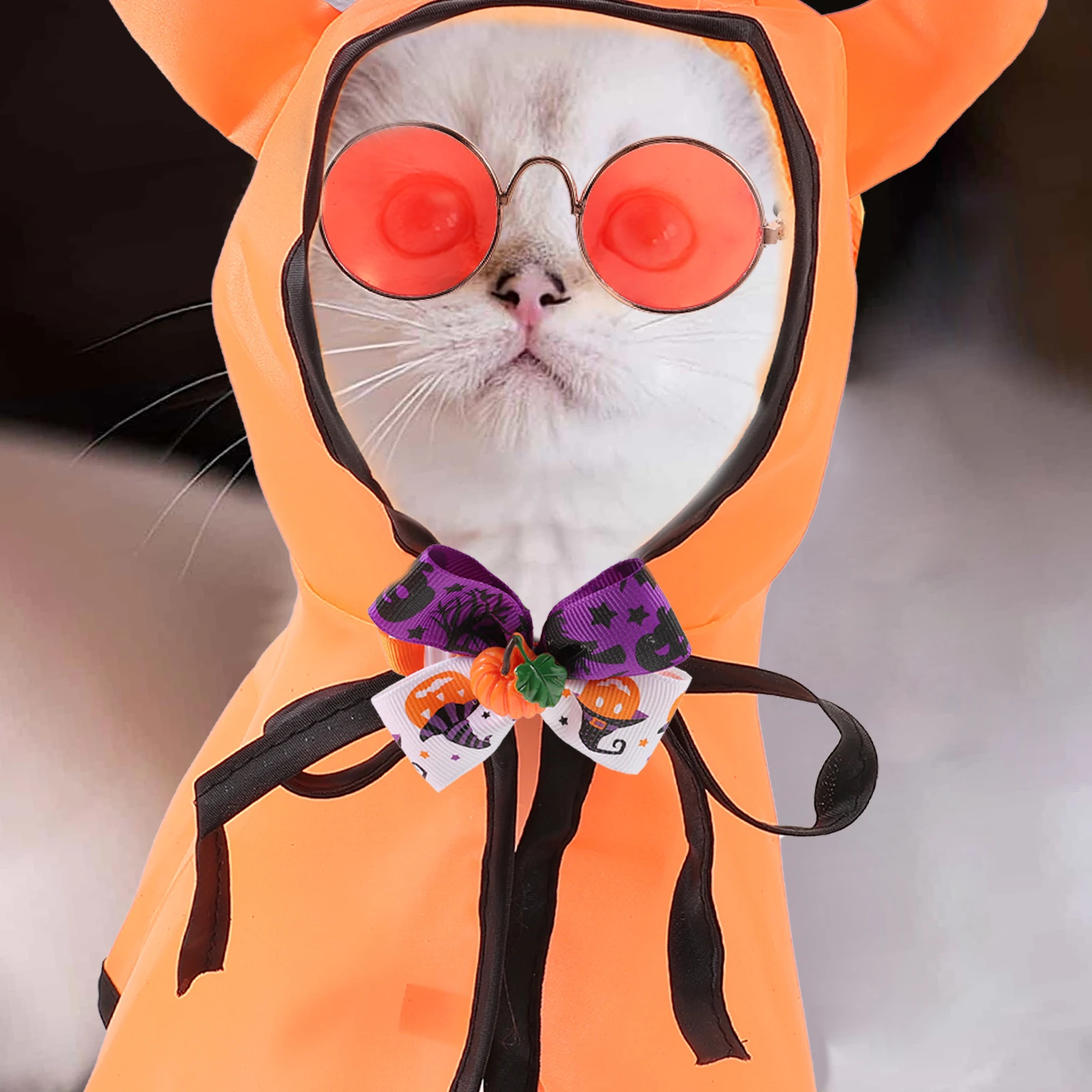 Collar Cloak Costume Set for Halloween Cat Cosplay Party Supplies Cape Glasses Outfit Comfortable Non-Allergic Pet Decor Dog
Collar Cloak Costume Set for Halloween Cat Cosplay Party Supplies Cape Glasses Outfit Comfortable Non-Allergic Pet Decor Dog