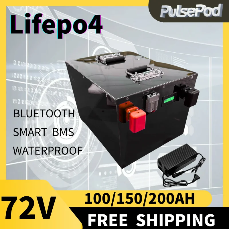 PulsePod 72V 100Ah 150Ah 200AH LifePo4 литиевая батарея, тележка для гольфа, поддержка Bluetooth электромобиля + зарядное устройство
PulsePod 72V 100Ah 150Ah 200AH LifePo4 литиевая батарея, тележка для гольфа, поддержка Bluetooth электромобиля + зарядное устройство