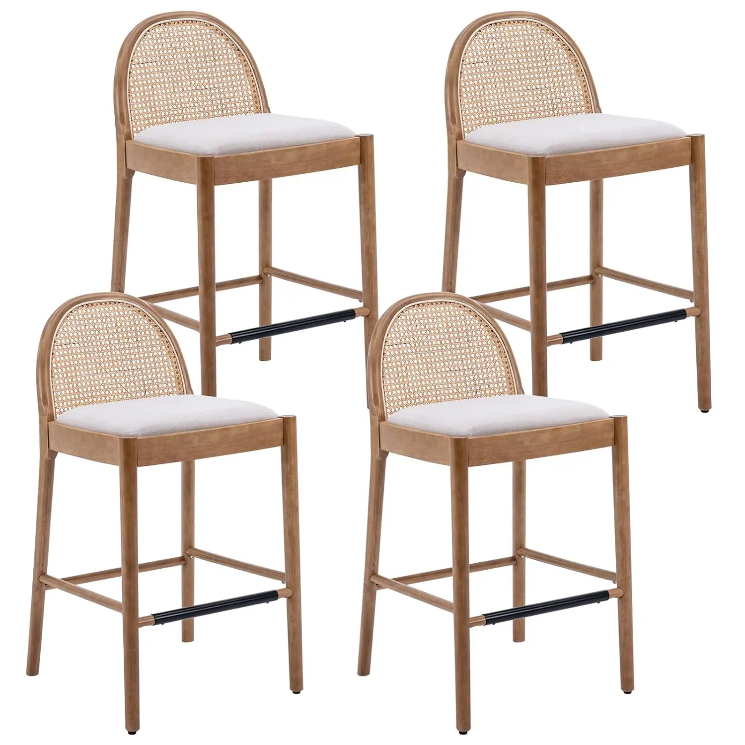 29in Linen Bar Stool Set Rattan Back Upholstered Wood Leg Kitchen Island Home Cafe 4pcs Customized
29in Linen Bar Stool Set Rattan Back Upholstered Wood Leg Kitchen Island Home Cafe 4pcs Customized