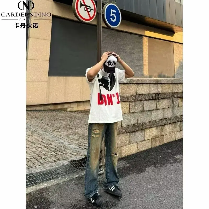 Американские ретро грязные рваные джинсы для женщин весной и летом 2025 новый стиль уличная грязь Feng Shui стираются прямые длинные брюки
Американские ретро грязные рваные джинсы для женщин весной и летом 2025 новый стиль уличная грязь Feng Shui стираются прямые длинные брюки