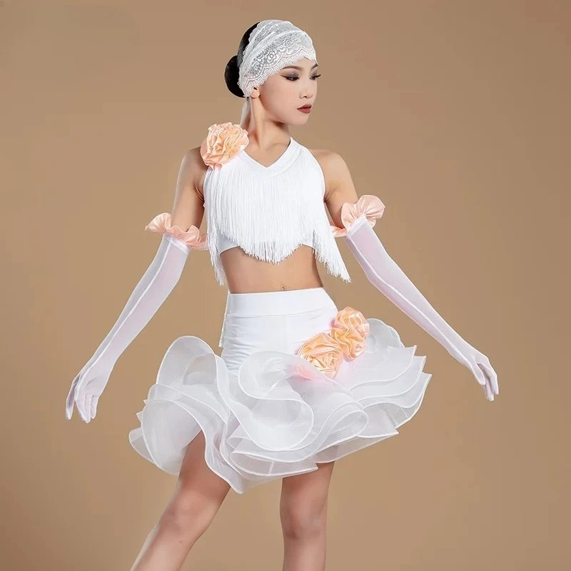 Latin dance suit dance skirt practice advanced sense female adult children new competition suspender split show leg length
Latin dance suit dance skirt practice advanced sense female adult children new competition suspender split show leg length