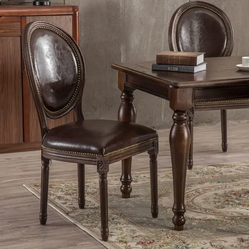 Armchair Leather Dining Chairs Wood Dinning Chair Distressed Vintage Oak Chair Balkon Masa Sandalye Dining Room Armrest Chairs
Armchair Leather Dining Chairs Wood Dinning Chair Distressed Vintage Oak Chair Balkon Masa Sandalye Dining Room Armrest Chairs