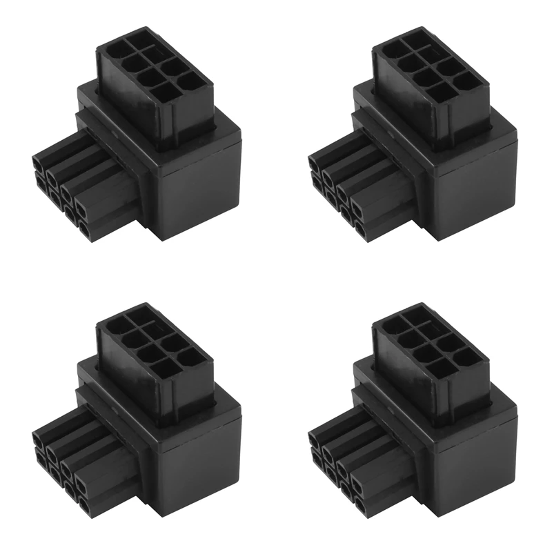 4X ATX 8Pin Female 90 Degree Angled To 8 Pin Male Power Adapter GPU Power Steering Connector For Graphics Video Card GPU
4X ATX 8Pin Female 90 Degree Angled To 8 Pin Male Power Adapter GPU Power Steering Connector For Graphics Video Card GPU