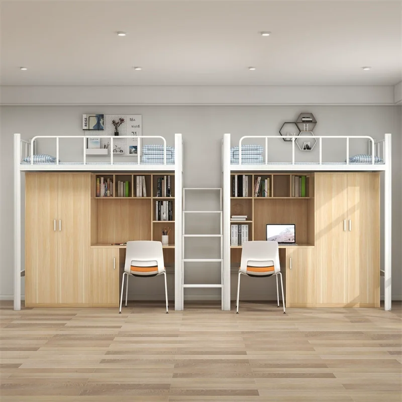 Factory Direct Sale Modern Design Dormitory Loft Bed With Free Space For Table And Cabinet With Stairs
Factory Direct Sale Modern Design Dormitory Loft Bed With Free Space For Table And Cabinet With Stairs